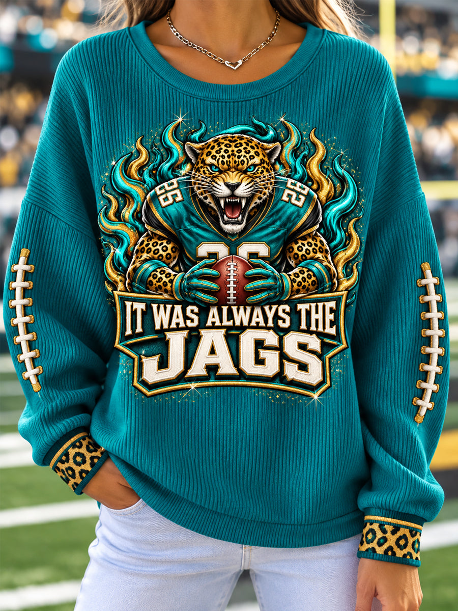 Women's Jaguars Football Gameday Gift For Football Fans Casual Sweatshirt gracestitchs