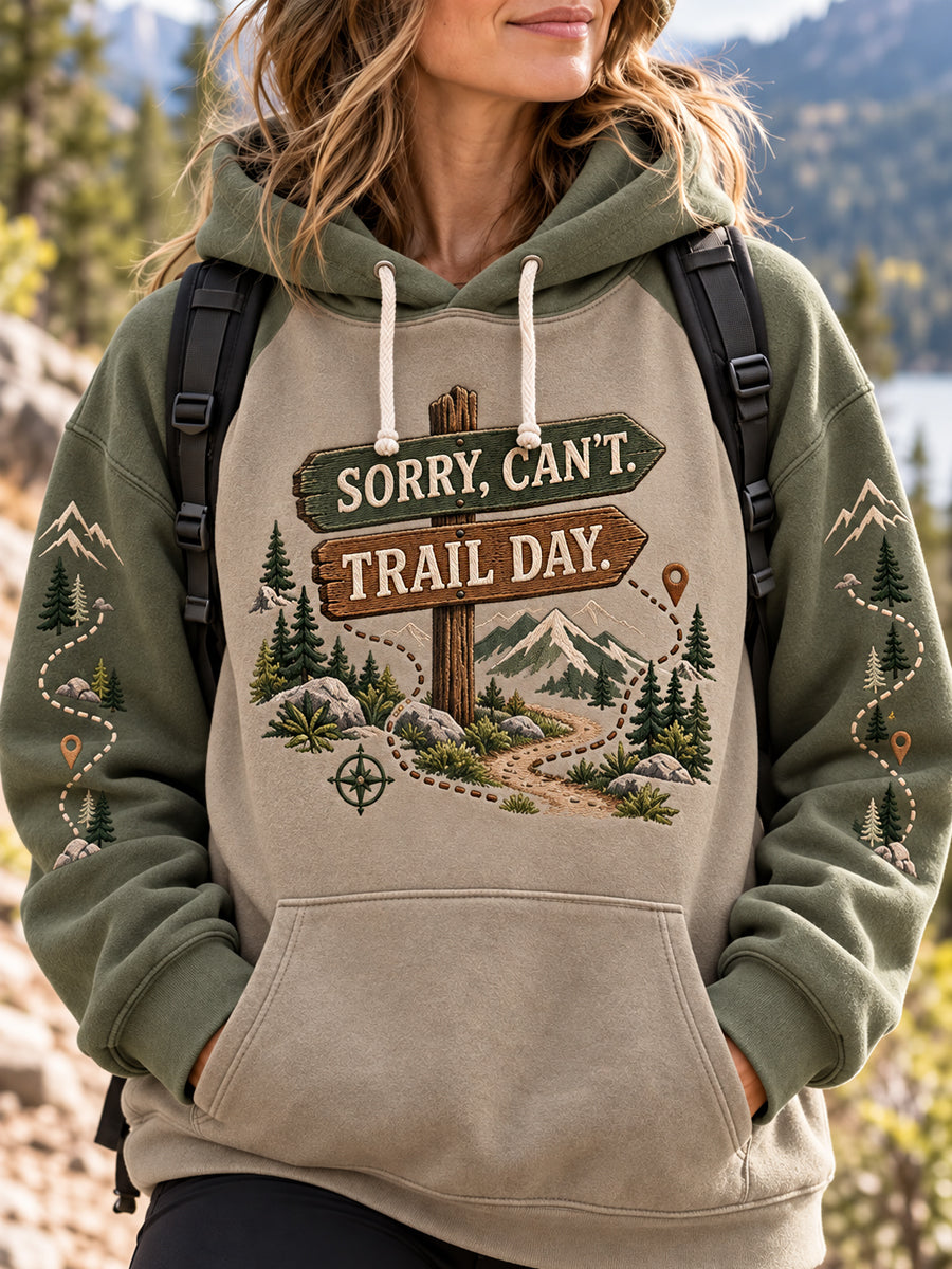 Women's Wilderness Trail Print Hike Lovers Casual Hoodie gracestitchs