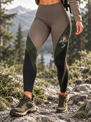 Women's Wilderness Trail Print Hike Lovers Leggings gracestitchs