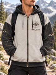 Men's Trail Bonnd Print Zip-Up Hoodie gracestitchs