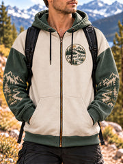 Men's Explore More Print Zip-Up Hoodie gracestitchs