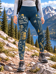 Women's Wilderness Trail Print Hike Lovers Leggings gracestitchs