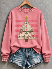 Women's Christmas Mahjong Casual Sweatshirt gracestitchs