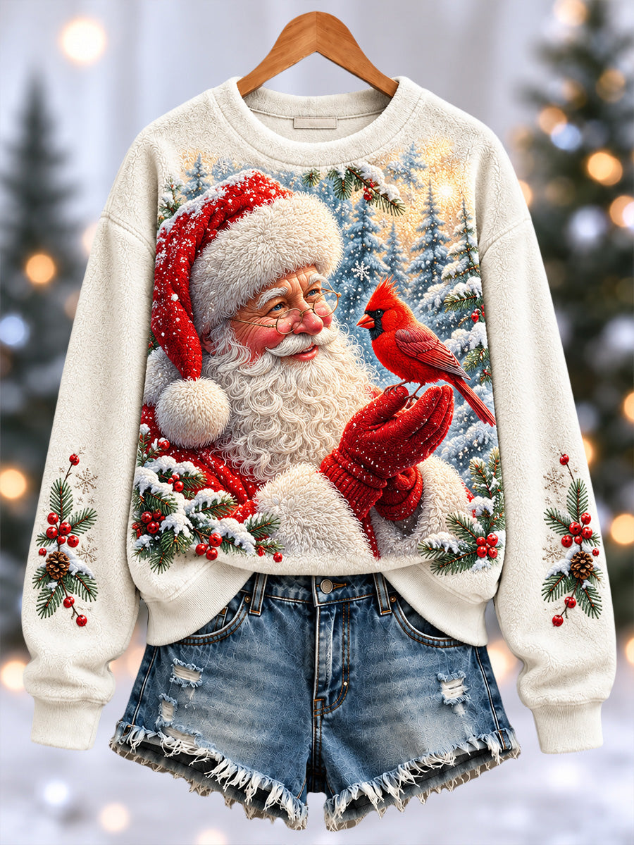 Women's Christmas Print Flannel Sweatshirt gracestitchs