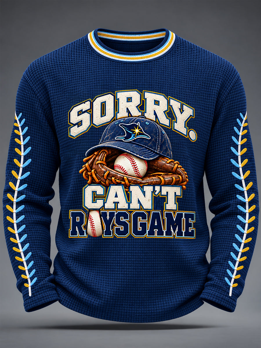 Men's Gift For Baseball Fans Casual Waffle Long Sleeve T-Shirt gracestitchs