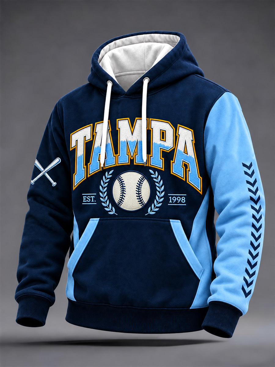 Men's Gift For Baseball Fans Print Oversized Drop-Shoulder Hoodie with Pockets gracestitchs