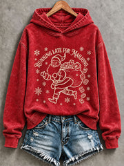 Women's Christmas Mahjong Print Casual Hoodie gracestitchs