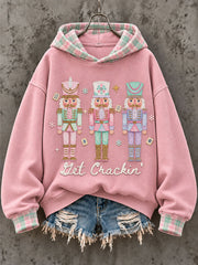 Women's 'Let Crackin' Christmas Mahjong Print Casual Sweatshirt gracestitchs