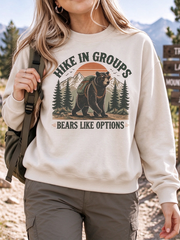 Women's Hiking Lover Printed Regular Sweatshirt gracestitchs