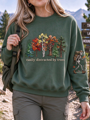 Women's Hiking Lover Printed Regular Sweatshirt gracestitchs
