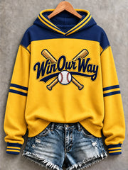 Women's Gift For Baseball Fans Print Hoodie gracestitchs