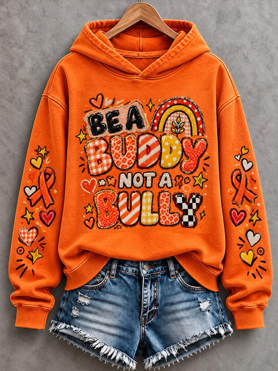Women's End Bullying Print Hoodie gracestitchs