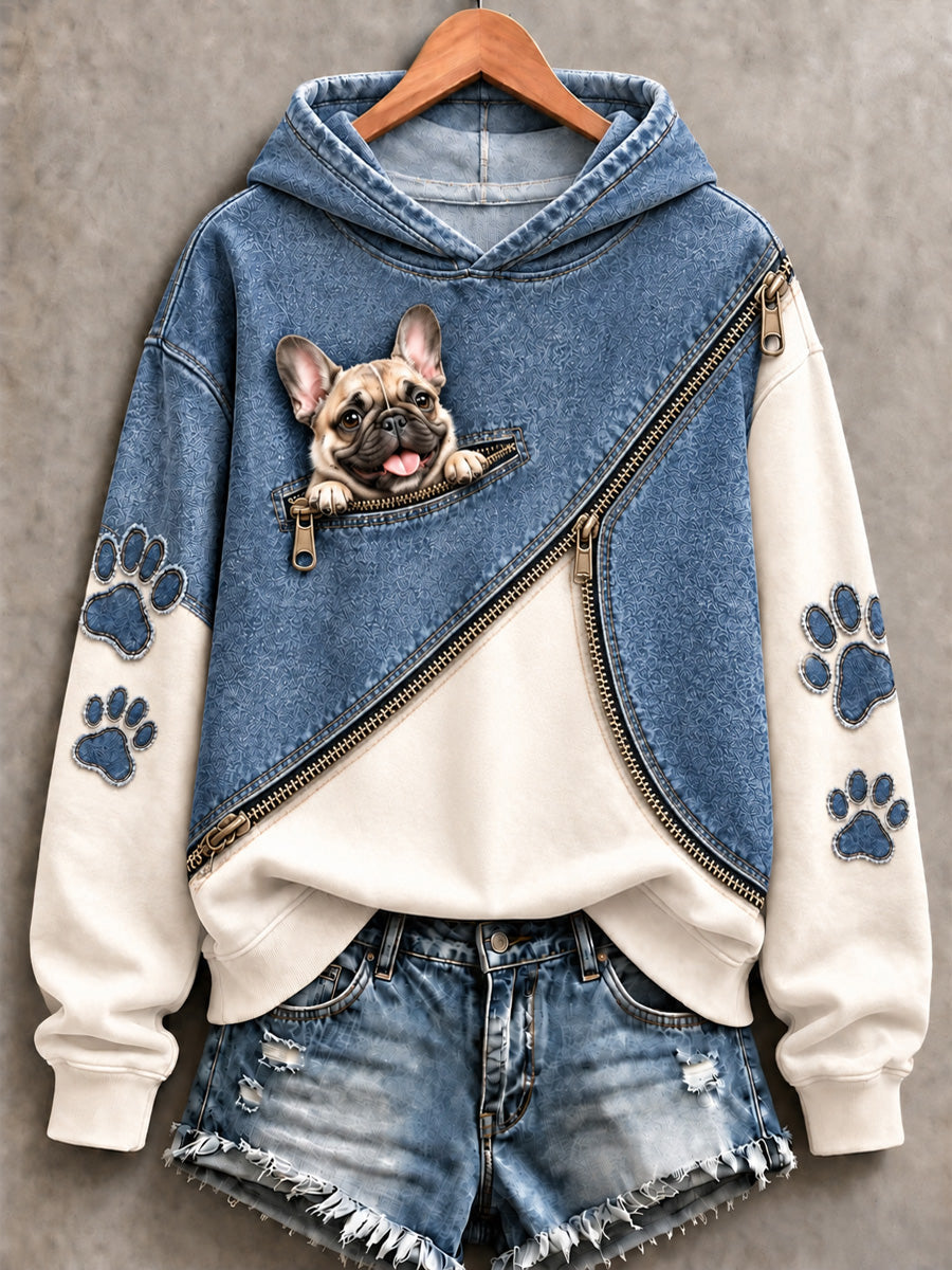 Women's Cute Dog Print Sweatshirt gracestitchs