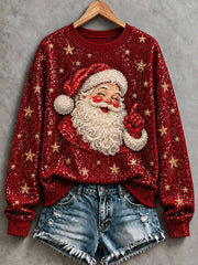 Women's Santa Claus Christmas Casual Sweatshirt gracestitchs
