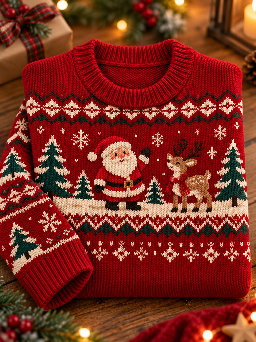 Women's Vintage Nordic & Retro Festive Holiday Pullover Christmas Sweater gracestitchs