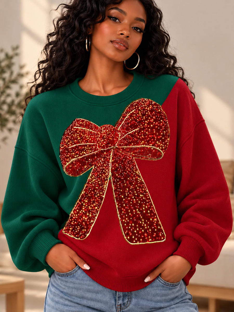Women's Christmas Print Sweatshirt gracestitchs