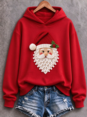 Women's Funny Santa Claus Printed Regular Sweatshirt gracestitchs