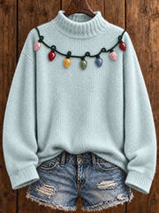Women's Christmas Art Soft Ptinted Sweater gracestitchs