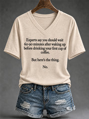 Women's Sassy & Sarcastic Funny Graphic Print V-Neck Tee gracestitchs