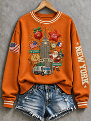 Women's Thanksgiving Day Parade Print Casual Sweatshirt gracestitchs