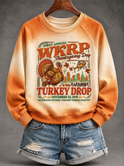 Women's Thanksgiving Day Parade Print Casual Sweatshirt gracestitchs