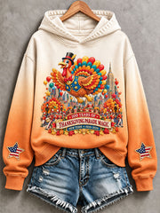 Women's Thanksgiving Parade Print Casual Sweatshirt gracestitchs