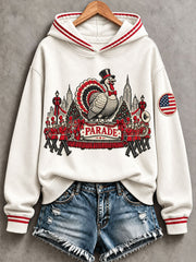 Women's Thanksgiving Day Parade Print Casual Sweatshirt gracestitchs