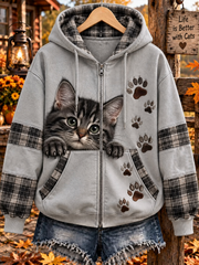Women's Life Is Better With Cats Zip-Up Hoodie gracestitchs