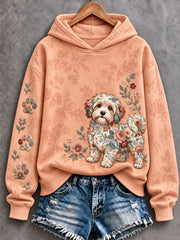 Women's Cute dog print Regular Sweatshirt gracestitchs