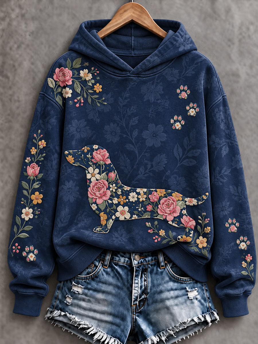 Women's Cute dog print Regular Sweatshirt gracestitchs