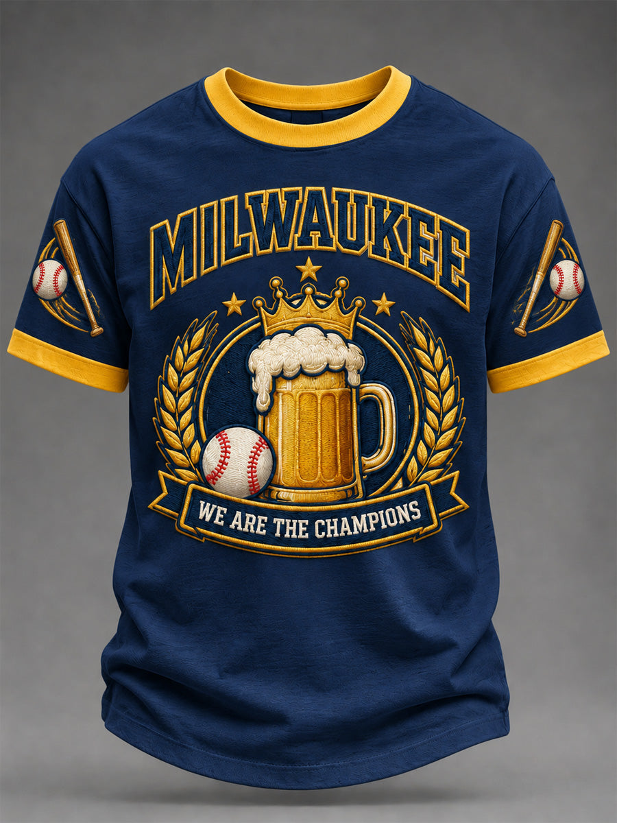 Men's Won Our Way 2026 Baseball Champions Gift For Baseball Fans Print Tee gracestitchs