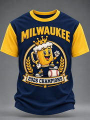 Men's Won Our Way 2026 Baseball Champions Gift For Baseball Fans Print Tee gracestitchs