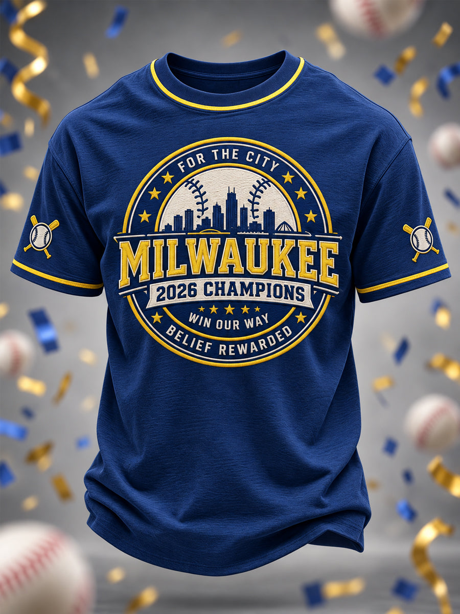 Men's 2026 Baseball Champions Celebration Collection Gift For Baseball Fans Casual Tee gracestitchs