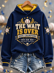 Women's 2026 Baseball Champions Celebration Collection Gift For Baseball Fans Casual Hoodie gracestitchs