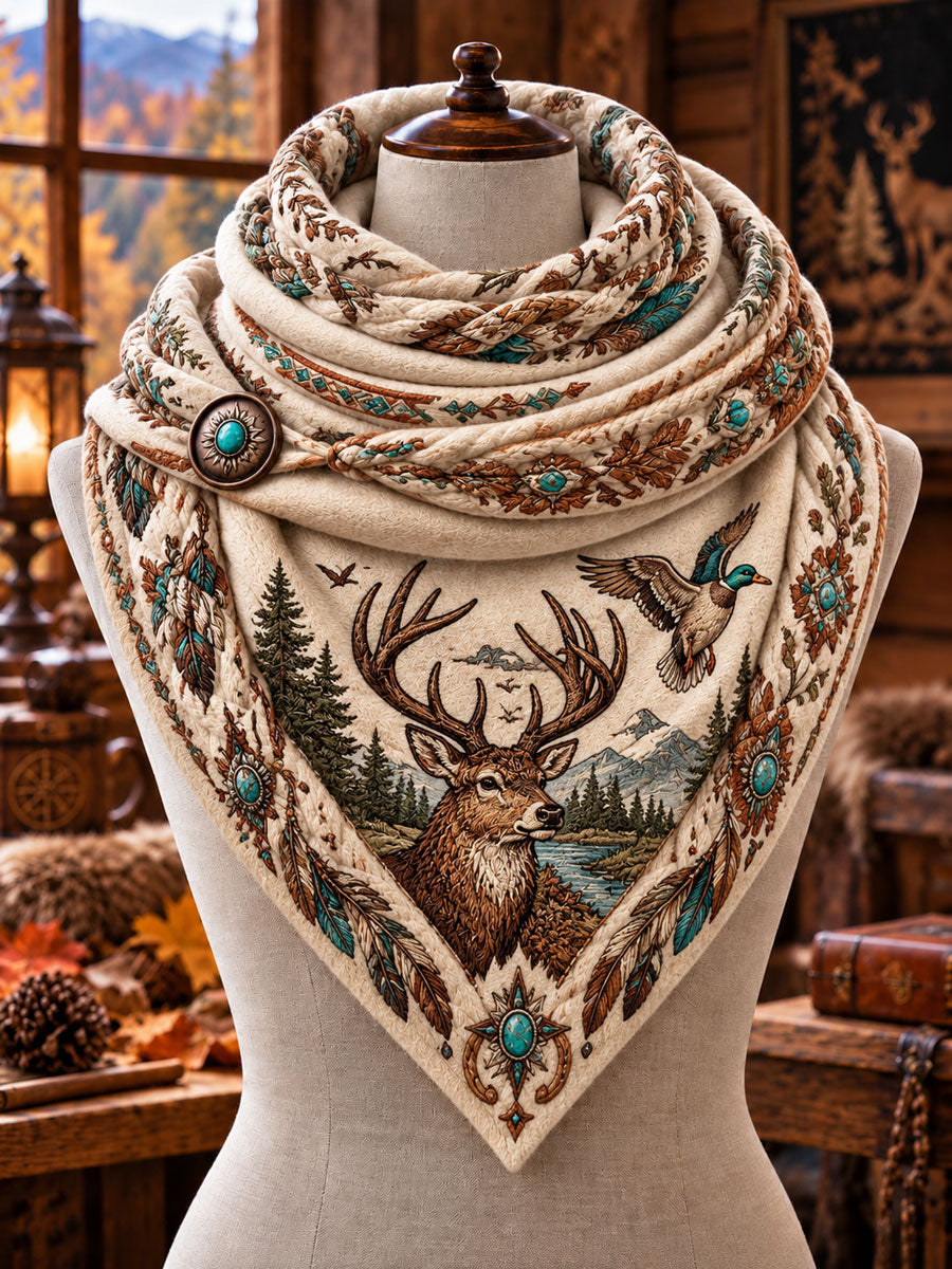 Vintage Hunting Culture Triangle Scarf gracestitchs