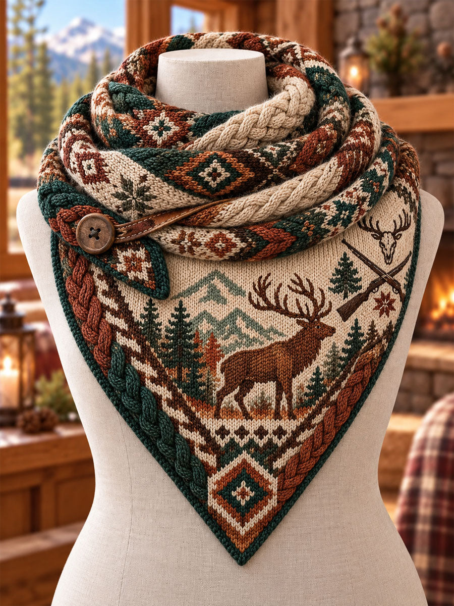 Vintage Hunting Culture Triangle Scarf gracestitchs
