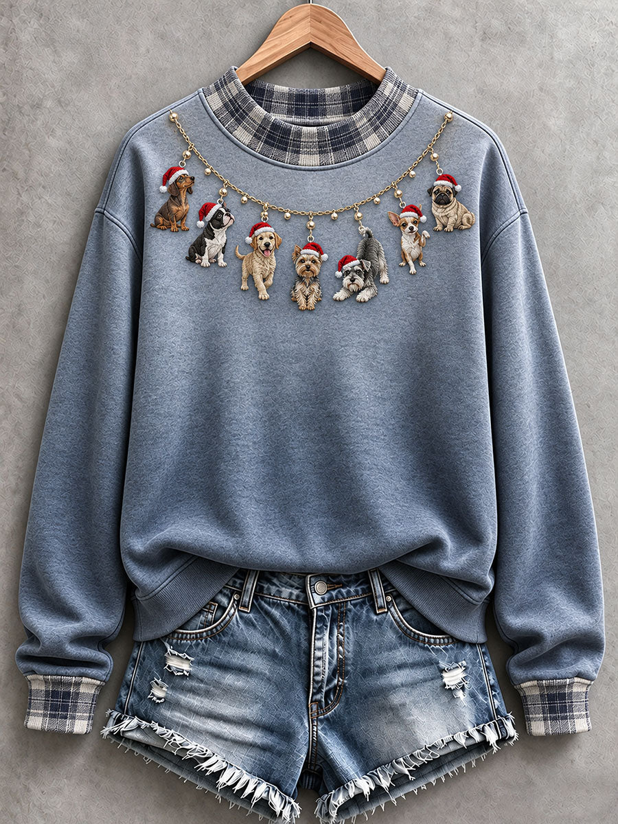 Women’s Funny Dog Mock-Neck Sweatshirt gracestitchs