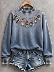 Women’s Funny Dog Mock-Neck Sweatshirt gracestitchs