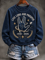 Women's Rip Captian 1940-2026 Printed Casual Sweatshirt gracestitchs
