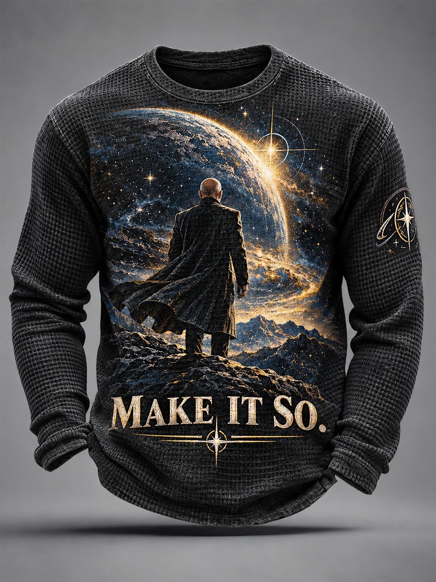 Men's In Loving Memory Forever Our Captain Waffle Long Sleeve T-Shirt gracestitchs