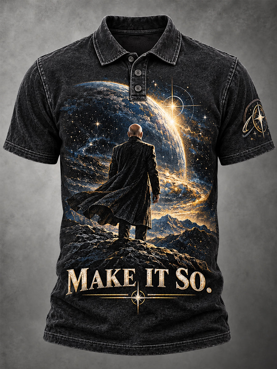 Men's In Loving Memory Forever Our Captain Polo Shirt gracestitchs