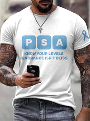 Men's Prostate Cancer Awareness Print T-Shirt