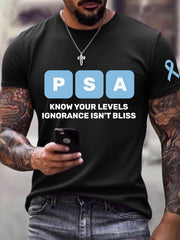 Men's Prostate Cancer Awareness Print T-Shirt