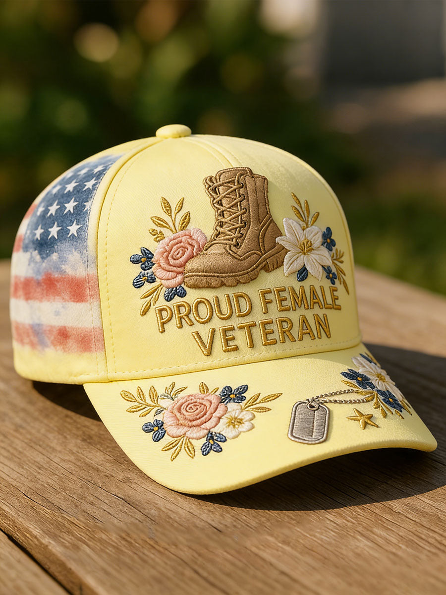 Women's proud female veteran hats gracestitchs