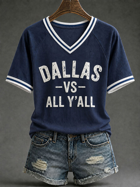 Women's Game Day Football Casual T-Shirt gracestitchs