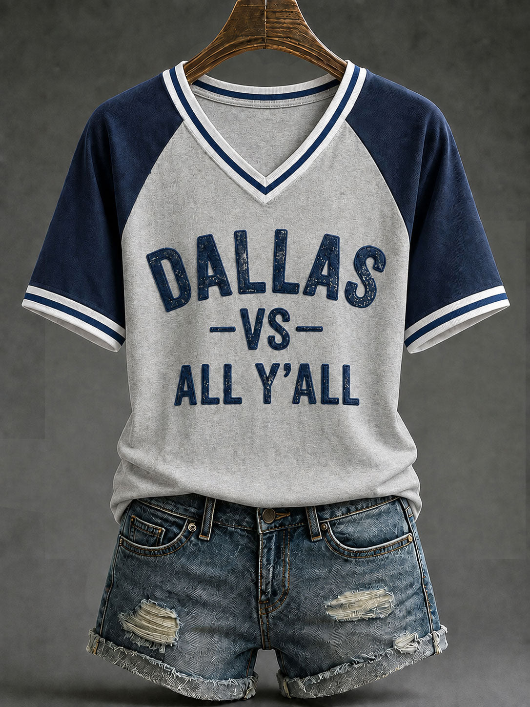 Women's Game Day Football Casual T-Shirt gracestitchs
