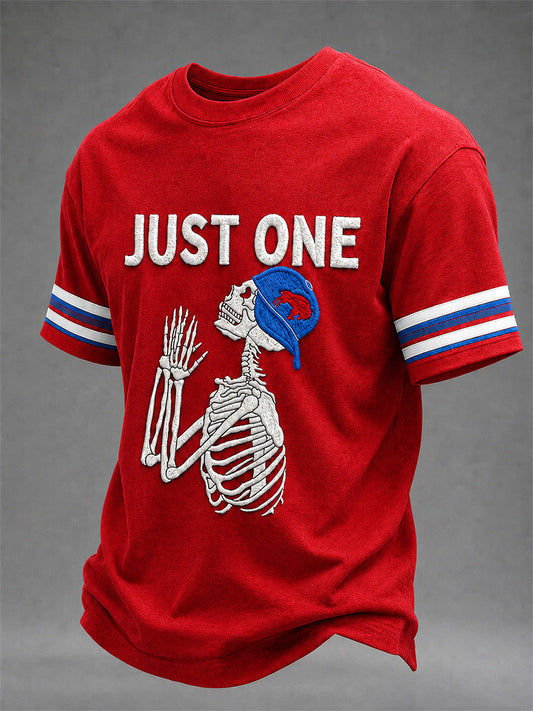 Men's Football Lover Buffalo Print Casual Tee gracestitchs