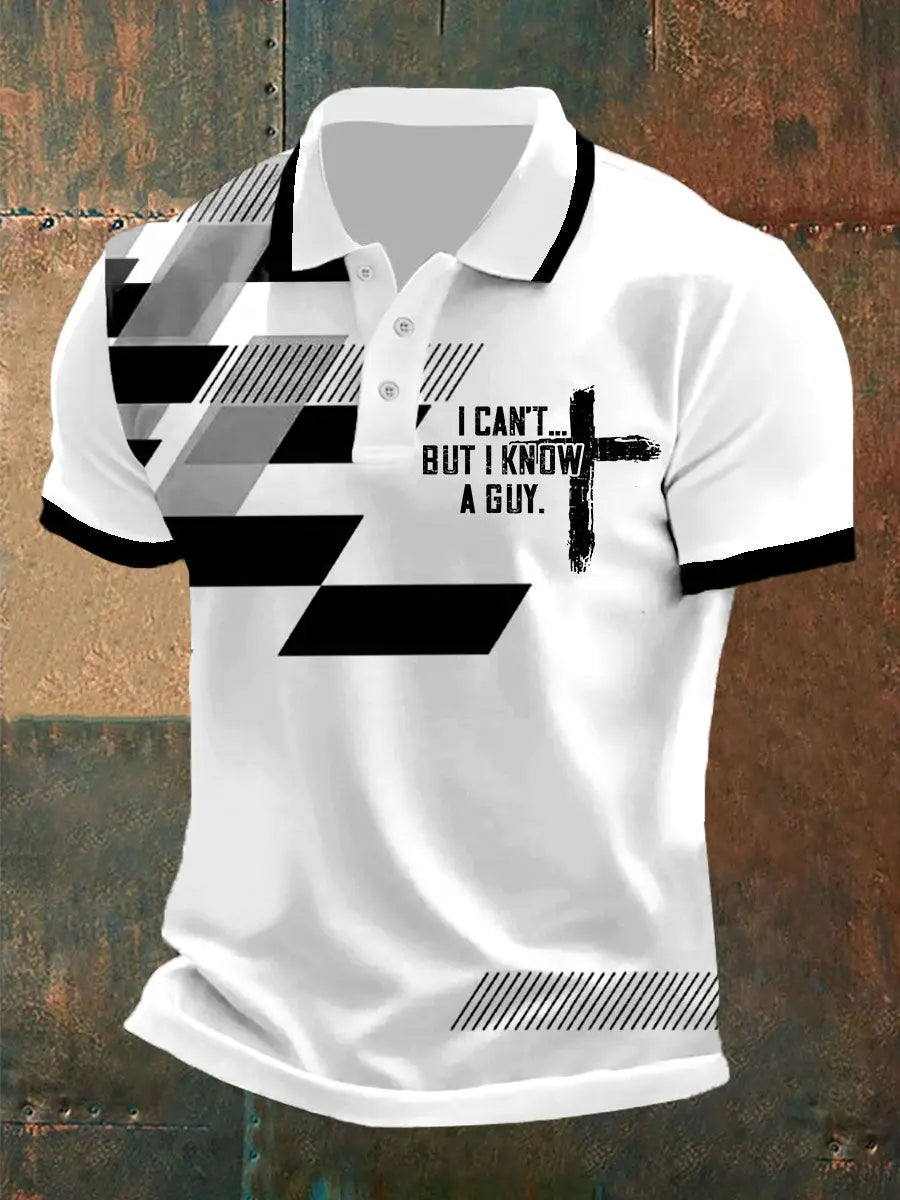 Men's I Can't But I Know A Guy Printed Polo Shirt - gracestitchs