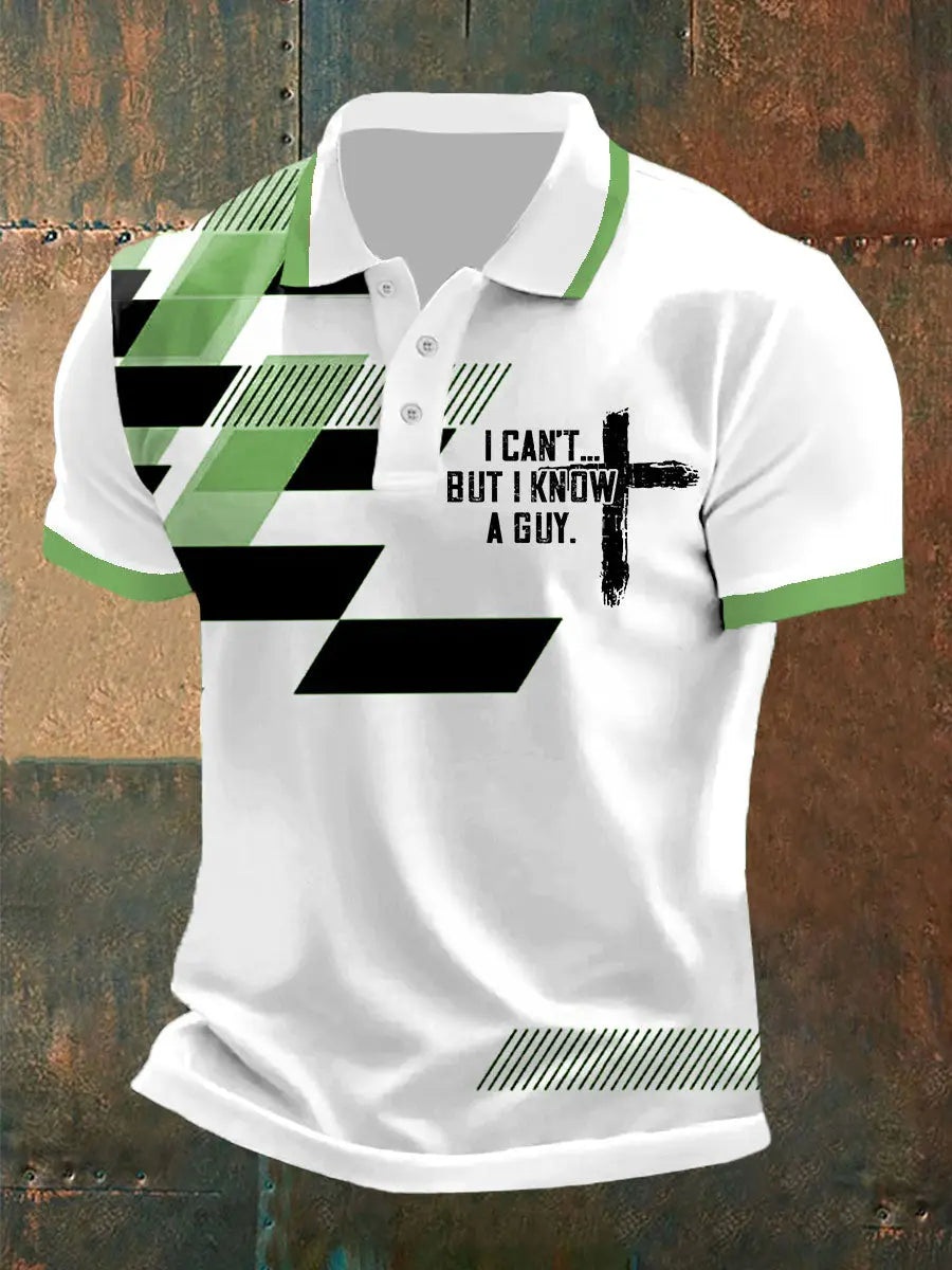 Men's I Can't But I Know A Guy Printed Polo Shirt - gracestitchs