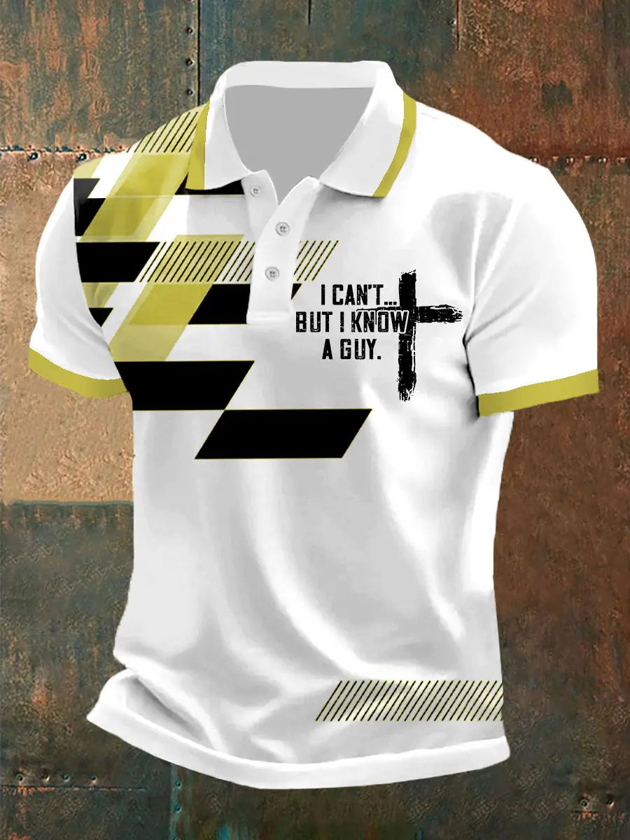 Men's I Can't But I Know A Guy Printed Polo Shirt - gracestitchs
